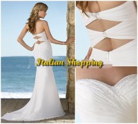Colonna Sweetheart sweep Satin & Chiffon Abito da sposa 
